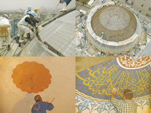 Scenes from reconstruction of Tokyo Camii